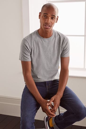 Boden Grey Marl Washed T-Shirt