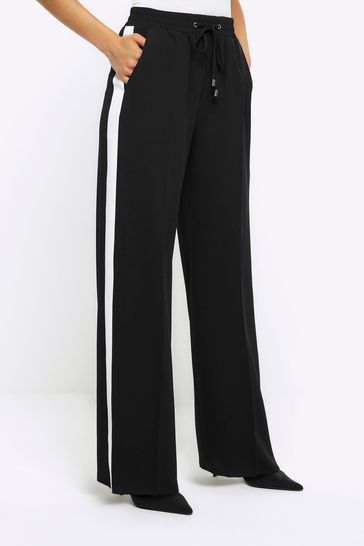 River Island Beige Side Stripe Tailored Trousers