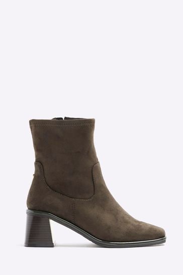 River island green ankle best sale boots