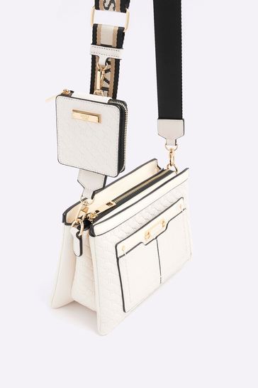 River island white cross body bag new arrivals