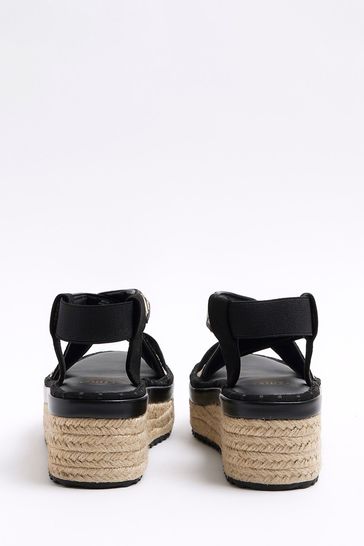 River island outlet black espadrilles