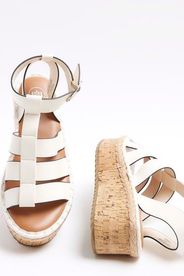 Corsa white espadrille flatform sandals hot sale