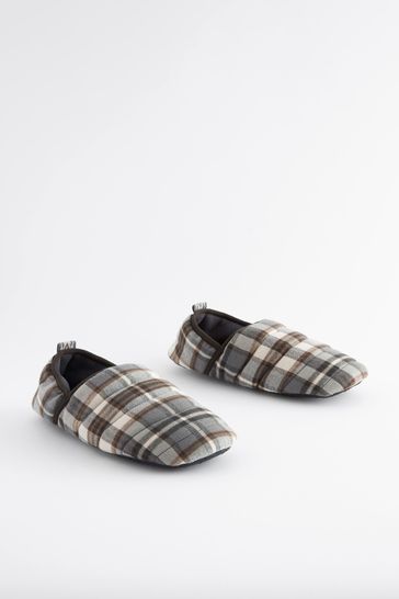 Stone Natural Padded Closed Back Slippers