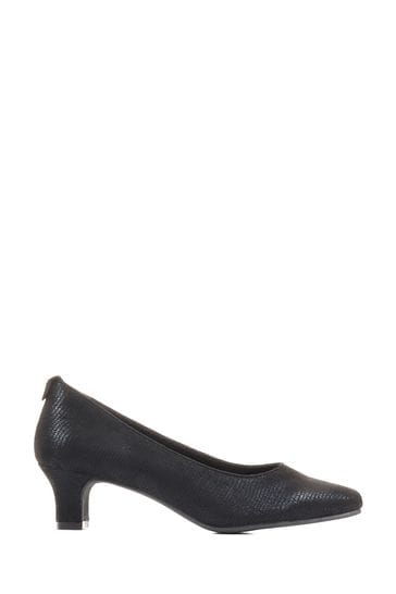 Pavers black court shoes outlet