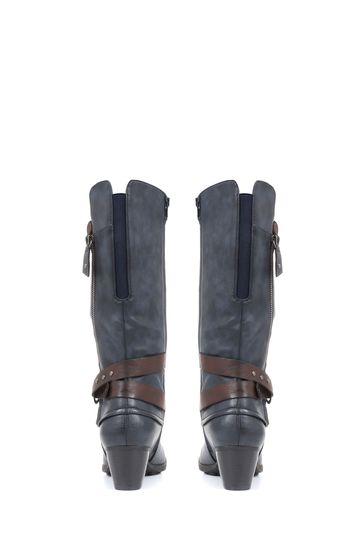 Blue slouch on sale boots
