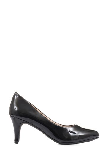 Black patent on sale stiletto court shoes