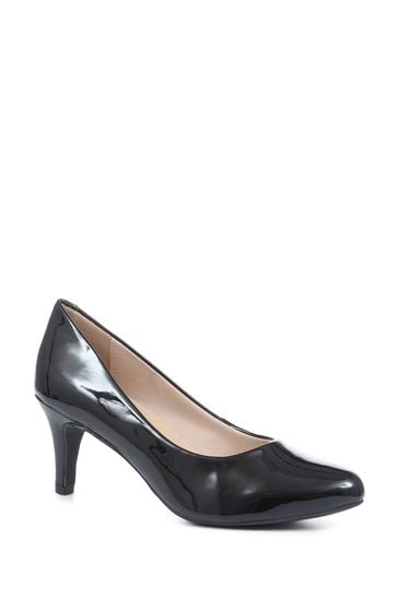 Black patent on sale stiletto court shoes
