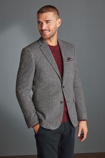 Grey wool sports jacket outlet
