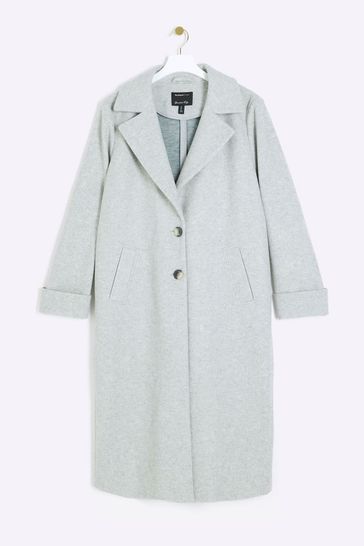 River island coat grey shop
