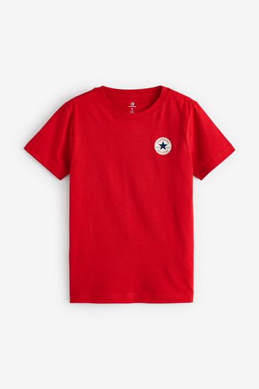 Converse red t shirt hotsell