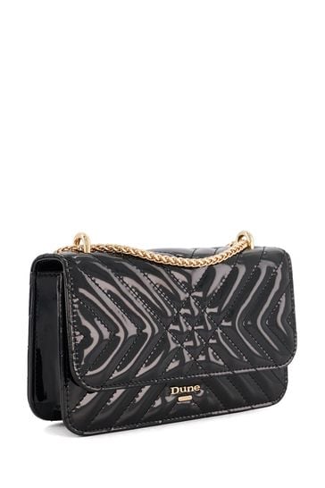 Dune London Black Ground Edorchie Quilted Shoulder Bag