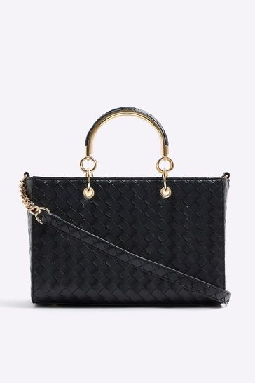 River island cheap woven bag