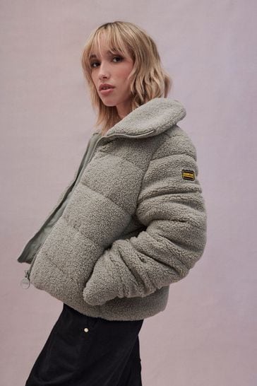 Barbour grey quilted jacket sales