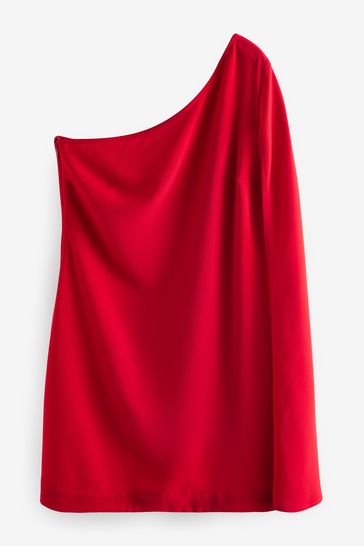 Red cape sleeve dress store