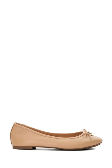 Dune tan ballet pumps hotsell