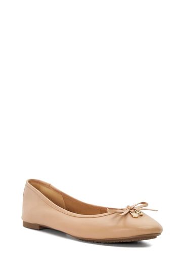 Dune tan top ballet pumps