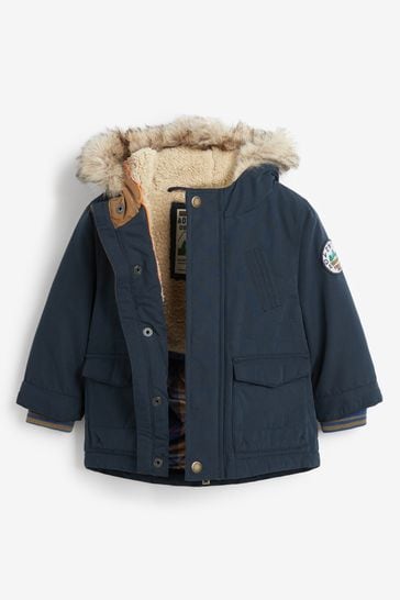 Navy blue parka coat best sale