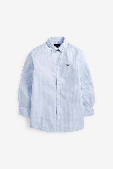 GANT Boys Blue Archive Oxford Stripe B.D Shirt