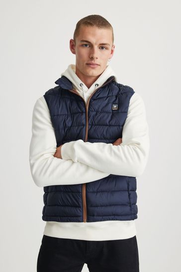 Navy Shower Resistant Quilted Gilet