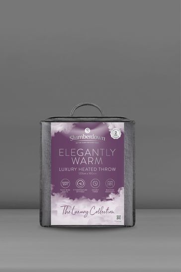 Buy Slumberdown Grey Elegantly Warm Luxury Heated Throw 9 Settings Elegantly  Warm Luxury Heated Throw from the Next UK online shop
