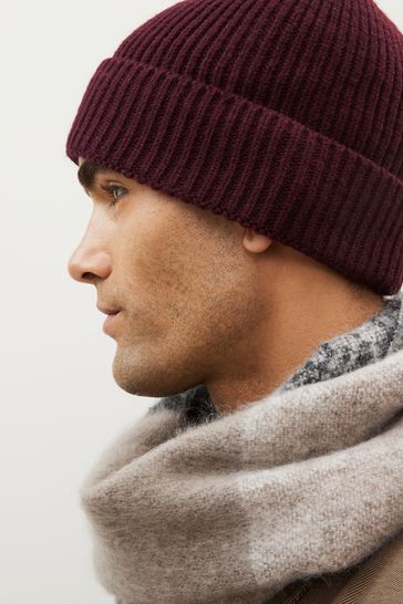 Burgundy beanie hat 2025