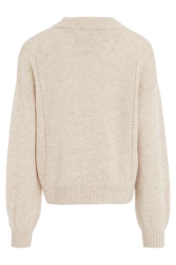 Beige tommy hotsell hilfiger sweater