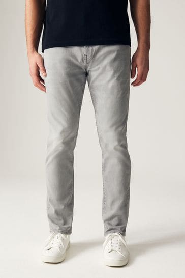 Grey Pale Slim Fit Classic Stretch Jeans