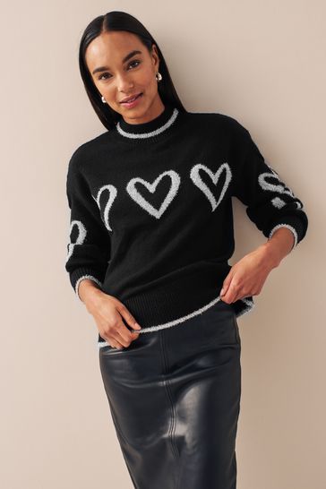 Black sparkle sweater sale