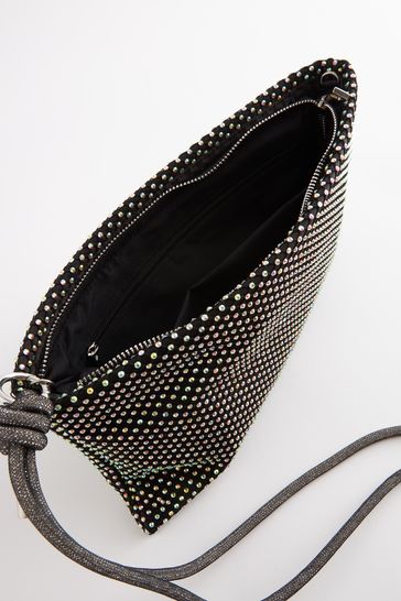 Buy Black Sparkle Shoulder Bag from Next Poland