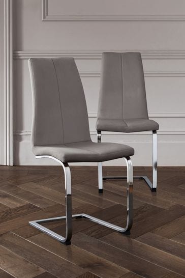 Set Of 2 Opus II Cantilever Dining Chairs