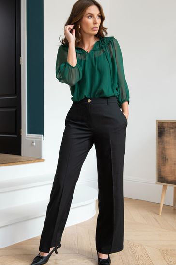 Buy Pour Moi Black Josephine Wide Leg Woven Trousers from Next Luxembourg