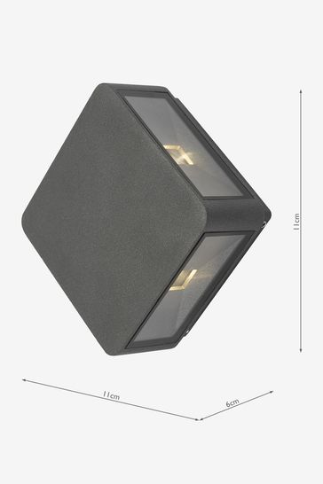 Dar Lighting Grey Weiss 4 Light Outdoor LED Wall Light