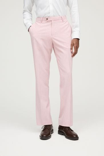 Pink Regular Fit Motionflex Stretch Suit Trousers