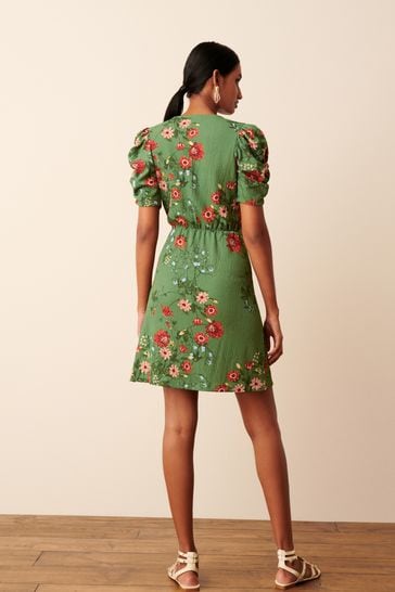 Ditsy floral clearance wrap dress