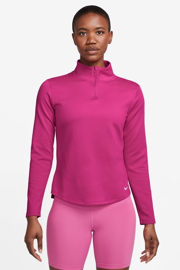 Nike Fushsia Pink Therma-Fit Half-Zip Running Top