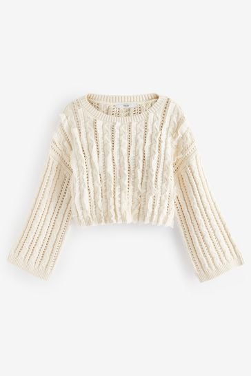 White crop new arrivals top jumper
