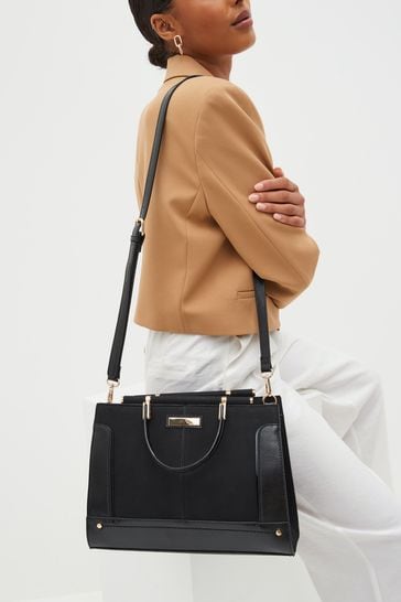 Buy Black Formal Tote Bag from Next Luxembourg
