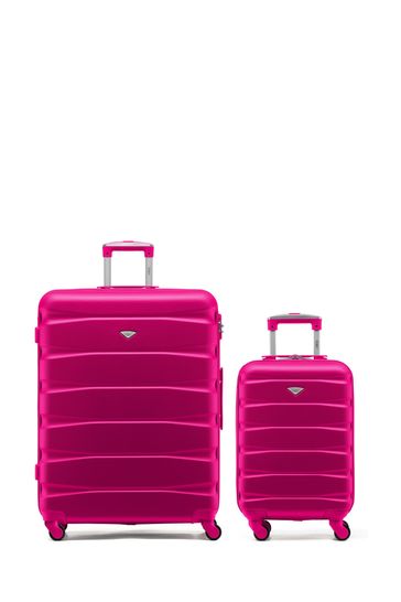 Buy Set Of 2 Large Check In Small Carry On Hardcase Travel Suitcase from the Laura Ashley online shop