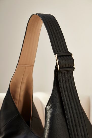 Buy Black Premium Leather Shoulder Bag from Next Sweden