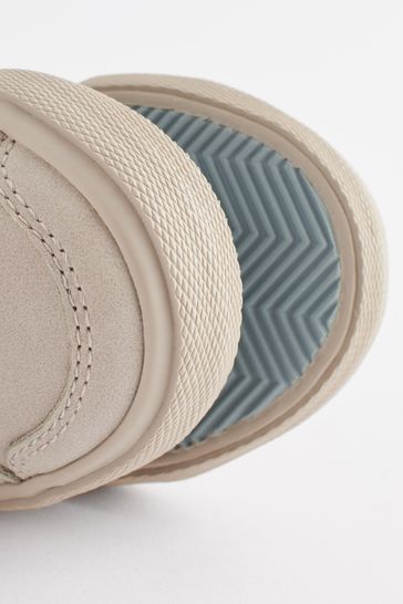 Stone Cream Wide Fit G Two Strap Touch Fastening Shoes
