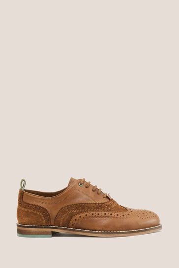 White Stuff Brown Thistle Leather Lace-Up Brogues