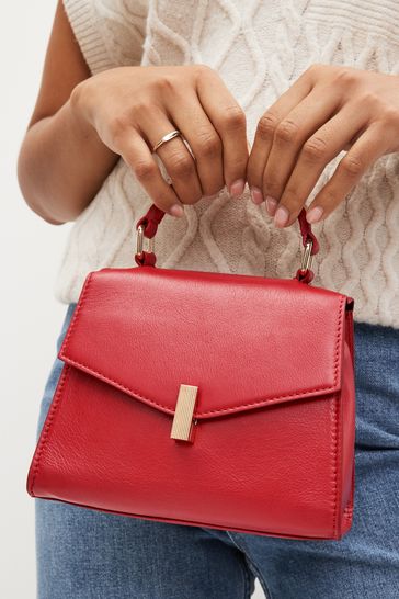 Buy Red Mini Leather Handheld Bag from Next Netherlands