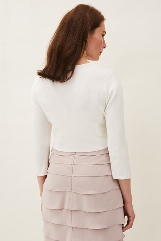 Phase eight salma top knit jacket ivory