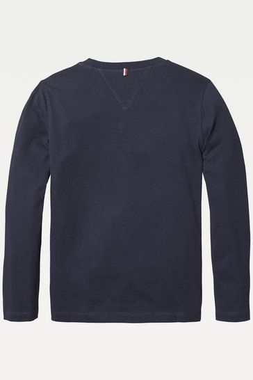 Grey long sleeve tommy cheap hilfiger top