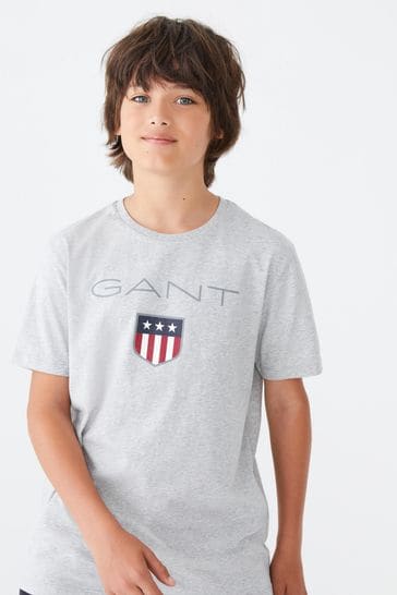 GANT White Teen Boys Shield T-Shirt