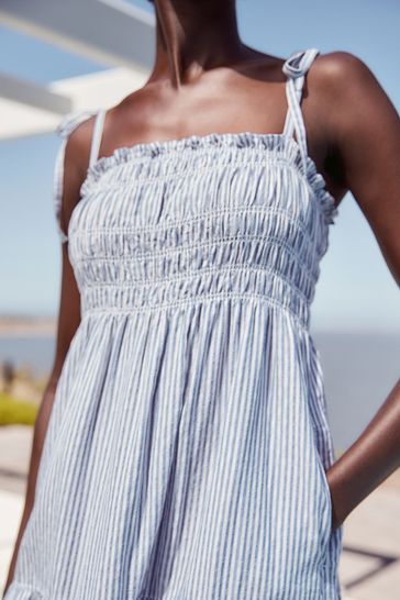 Blue Stripe Maxi Summer Dress