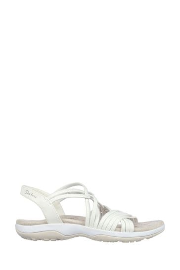 Skechers White Reggae Slim Sunnyside Sandals