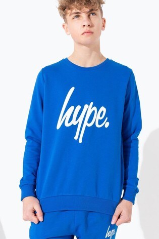 Hype. Blue Hype Script Kids Crew Neck Sweater