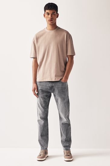 Buy Grey Coupe slim Jean en coton pais haut de gamme from