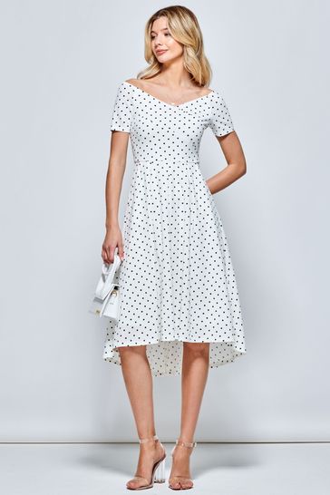 White clearance ponte dress